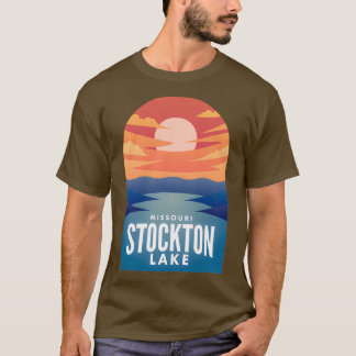 Stockton Lake MO Retro Sunset T-shirt