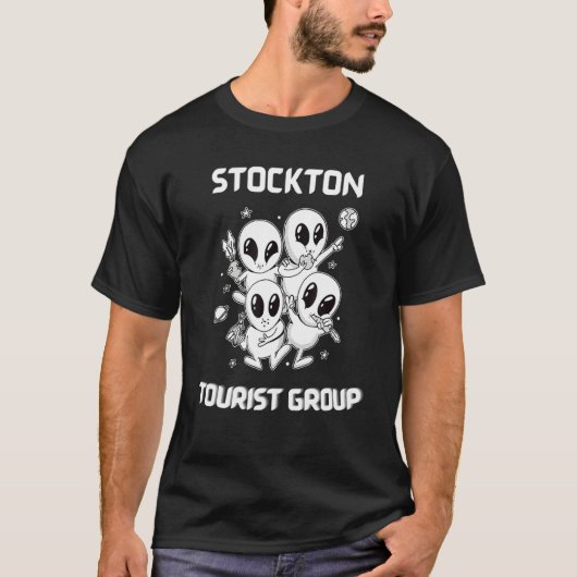 Stockton Native Pride Alien Funny State Tourist SP T-shirt (Voorkant)
