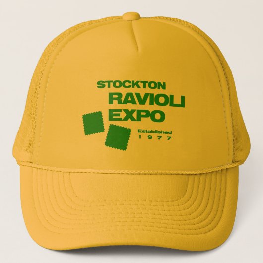 Stockton Ravioli Expo 77 Trucker Hat Pet (Voorkant)