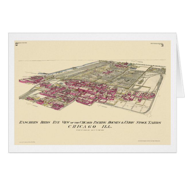 Stockyards Chicago, IL Panoramic Map - 1890 (Voorkant Horizontaal)