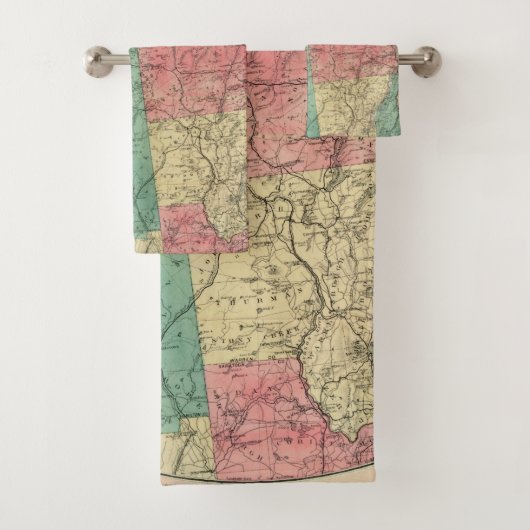Stoddard's Map of the Adirondack Wilderness, 1883 Bad Handdoek (Insitu)