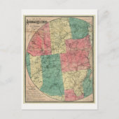 Stoddard's Map of the Adirondack Wilderness, 1883 Briefkaart (Voorkant)