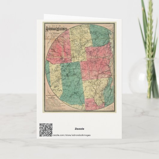 Stoddard's Map of the Adirondack Wilderness, 1883 Kaart (Achterkant)