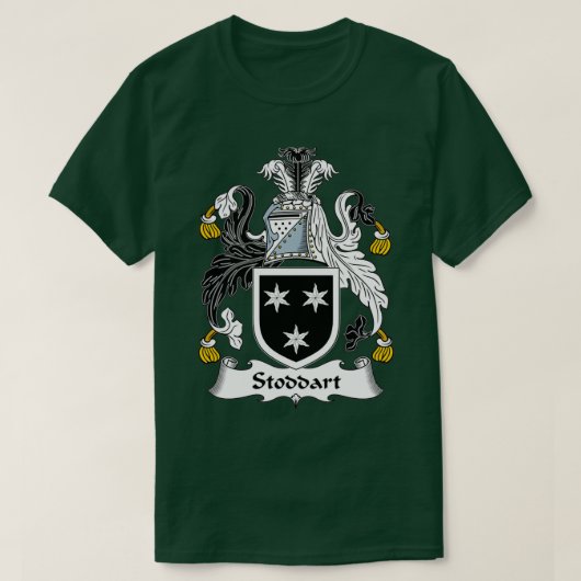 Stoddart Coat of Arms Family Crest T-shirt (Design voorkant)