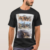 Stoel 2 Inferno en Overpass Waterverf CSGO Map P T-shirt (Voorkant)