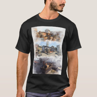 Stoel 2 Inferno en Overpass Waterverf CSGO Map P T-shirt