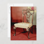 Stoel, Chippendale 'Director'-ontwerp, c.1760 Briefkaart (Voorkant / Achterkant)
