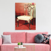 Stoel, Chippendale 'Director'-ontwerp, c.1760 Canvas Afdruk (Insitu (Woonkamer))