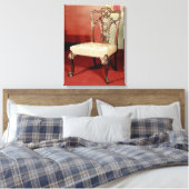 Stoel, Chippendale 'Director'-ontwerp, c.1760 Canvas Afdruk (Insitu (Slaapkamer))