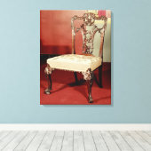 Stoel, Chippendale 'Director'-ontwerp, c.1760 Canvas Afdruk (Insitu (Houten vloer))