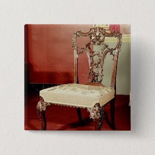 Stoel, Chippendale 'Director'-ontwerp, c.1760 Vierkante Button 5,1 Cm