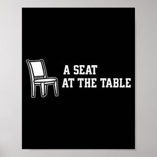 Stoel een plek aan tafel poster