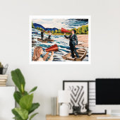 Stoel en debiet poster (Thuiskantoor)