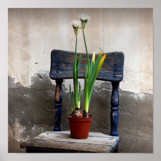 Stoel en ventilator Poster (Voorkant)