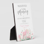 Stoel gereserveerd Huwelijk Aandenken Bloemenkrans Fotoplaat (Zijkant)