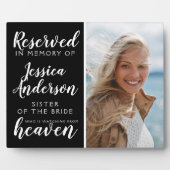 Stoel gereserveerd voor de zuster van de bruid in  fotoplaat (Voorkant)