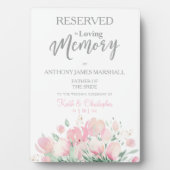 Stoel gereserveerd voor dierbare herinnering aan d fotoplaat (voorkant)