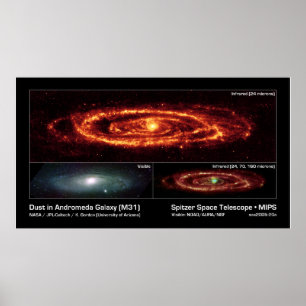 Stoel in Andromeda Galaxy (M31) - Spitzer Space Poster