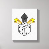 Stoel in Poker met spades en sterren Canvas Afdruk (Voorkant)