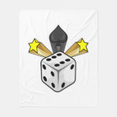 Stoel in Poker met spades en sterren Fleece Deken (Voorkant)