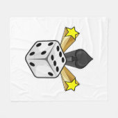Stoel in Poker met spades en sterren Fleece Deken (Voorkant (Horizontaal))