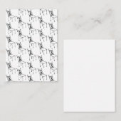 Stoel Lijn Kunsttekening Notitiekaartje (Voorkant / Achterkant)