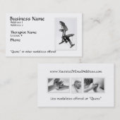 Stoel Massage Therapist Visitekaartje (Voorkant / Achterkant)