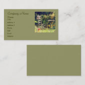 'Stoel met Pet in de tuin' Visitekaartje (Voorkant / Achterkant)