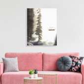 Stoel naar de hemel - stretched canvas Print (Insitu (Woonkamer))