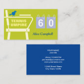 Stoel of lijn tennis scheidsrechter visitekaartje  (Voorkant / Achterkant)