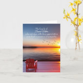 Stoel op Lake Dock voor sympathie dank u Kaart (Gele Bloem)