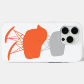 Stoel Silhouet Mid-Century Grijs Patroon Case-Mate iPhone Case (Achterkant (horizontaal))