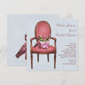 Stoel Tulpen Blauw Vrijgezellenfeest Kaart (Voorkant / Achterkant)