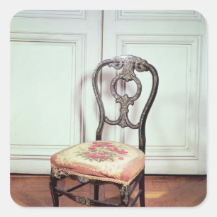 Stoel, tweede imperiale stijl vierkante sticker