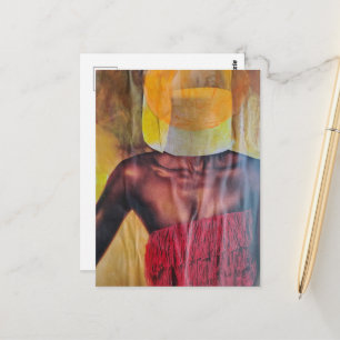 Stoel Voor een Hoofd Surrealistische Fantasie Mode Briefkaart