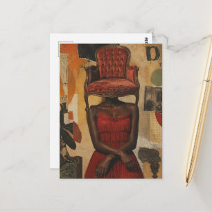 Stoel Voor een Hoofd Surrealistische Fantasie Mode Briefkaart