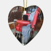 Stoel voor kapper keramisch ornament (Links)