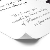 Stoel voor Moeder van de Bruid Gereserveerd Huweli Poster (Hoek)