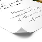 Stoel voor oma van de bruid gereserveerd Herinneri Poster (Hoek)