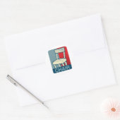 STOEL VOOR PRESIDENT RONDE STICKER (Envelop)