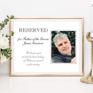 Stoel Voor Vader Van De Bruidegom Gereserveerd Her Poster
