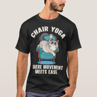 Stoel Yoga Oefening Zen Fitness Workout Yoga Instr T-shirt
