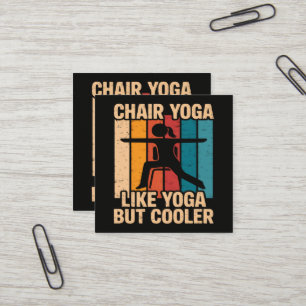 Stoel Yoga Zoals Yoga Maar Koeler Vierkante Visitekaartje