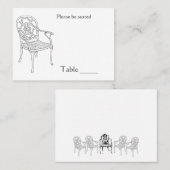 Stoelen Collectie Place Card Plaatskaartje (Voorkant / Achterkant)