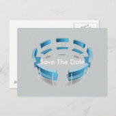 Stoelen in een cirkelvormig Briefkaart (Voorkant / Achterkant)