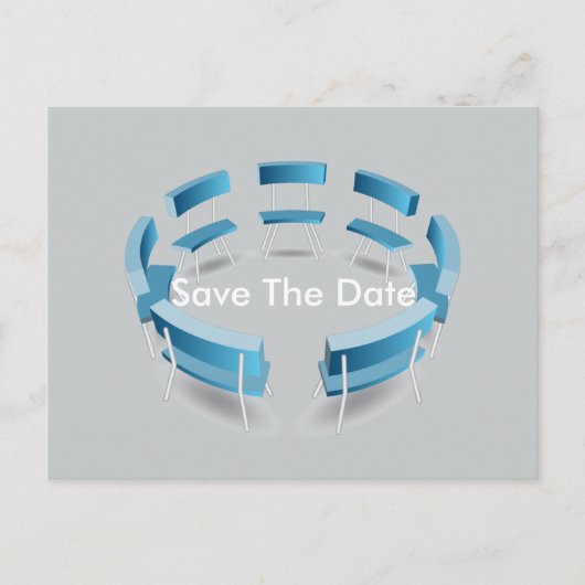 Stoelen in een cirkelvormig Briefkaart (Voorkant)