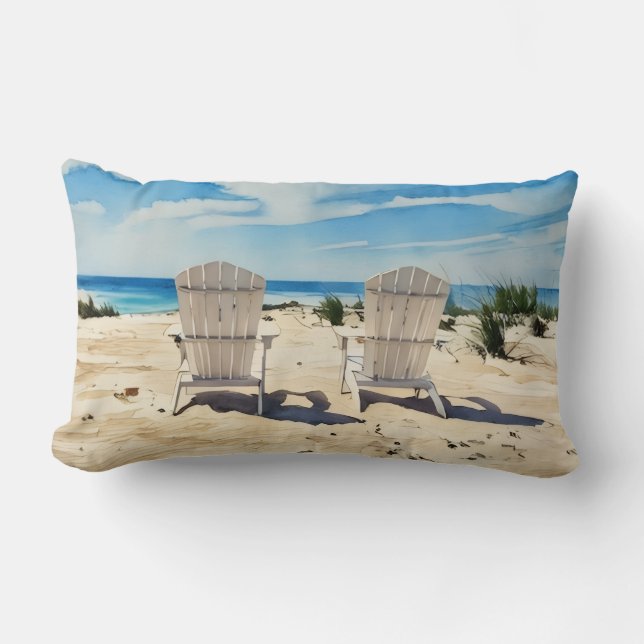 Stoelen in het zand Siesta Key Beach Kussen (Voorkant)
