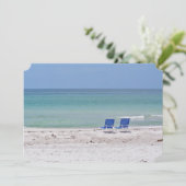 Stoelen op het Strand Kaart (Staand voorkant)