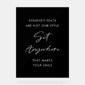 Stoelen voor Trouwceremonie Zwart Overal Zitten Acryl Bord (Voorkant)