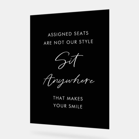 Stoelen voor Trouwceremonie Zwart Overal Zitten Acryl Bord (Hoek)